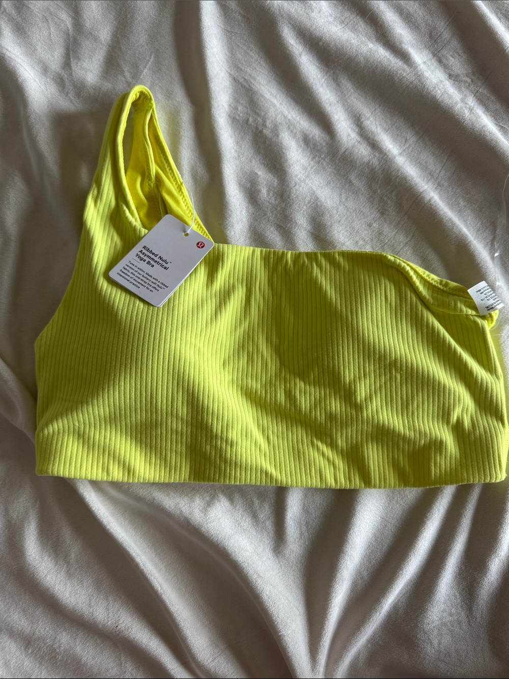 Ribbed Nulu asymmetrical yoga bra